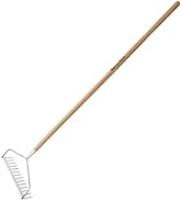 Berry&Bird 14 Tines Bow Rake for Gardening, 63-inch Garden Rakes Heavy Duty with Wooden Long Hand...