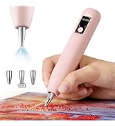 Electric Diamond Painting Pen - Cordless Diamond Art Pen Low-Noise Wax-Free, Rechargeable 3-Speed...