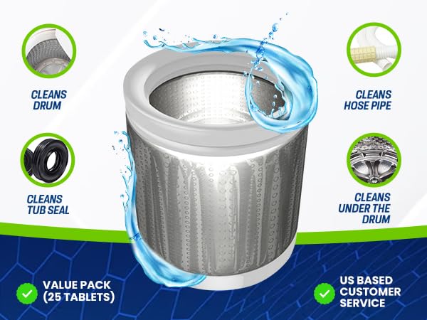Washing machine cleaner front loader