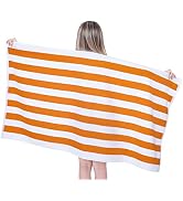 Cotton Paradise, Cabana Stripe Beach Towels, 100% Cotton Extra Large Pool Towels, Oversized Swim ...