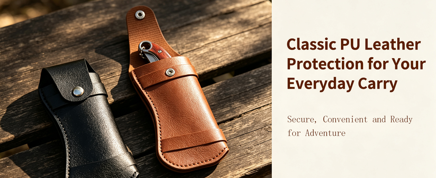 Classic PU Leather Protection for Your Everyday Carry