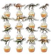 32Pcs Dinosaur Cupcake Toppers,Dino Cake Toppers Roar Dino Cupcake Picks Dinosaur Cake Decoration...