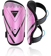 Shin Guards Soccer Kids Youth, CE Certified Airsfish Shin Guard Protection Gear for 2-18 Years Ol...