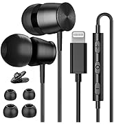 Gsangoo Lightning Headphones for iPhone 13 14 12 Pro Max MFi Certified Lightning Earbuds with Mic...