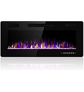 Electactic 42 Inch Electric Fireplace Insert Ultra-Thin - Recessed & Wall-Mounted Fireplace Heate...