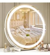 ROLOVE Vanity Makeup Mirror with Lights, 18 Inch LED Makeup Mirror, Lighted Vanity Mirror with Li...