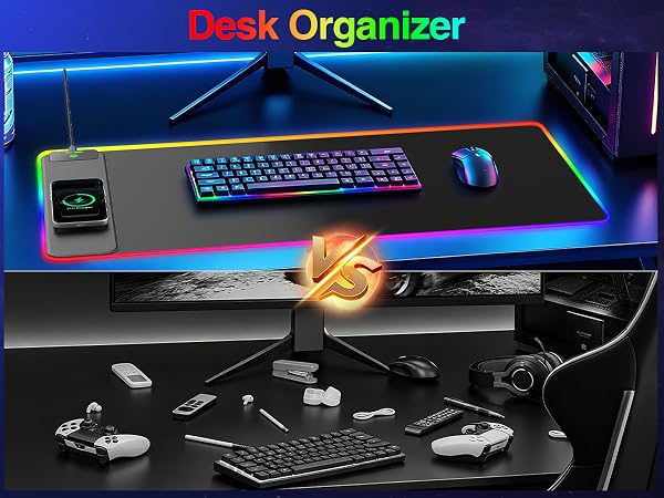RGB Gaming Mouse Pad with Wireless Charging