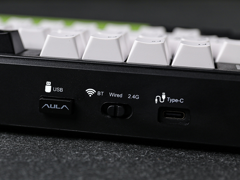 the keyboard is a simple, modern design.