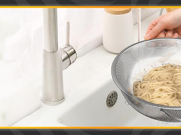 colanders & food strainers collinder/strainer metal pasta strainer kitchen strainers and colanders