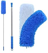 BOOMJOY Microfiber Duster with Extension Pole, 100" Long Handle Duster, Bendable Head, Duster for...