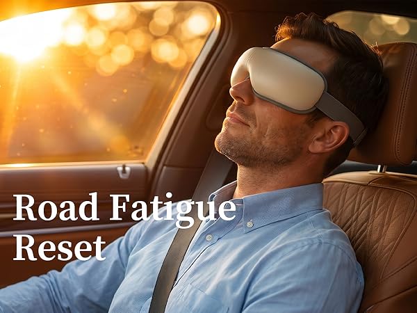 eye massager for drivers, road glare relief, long drive recovery