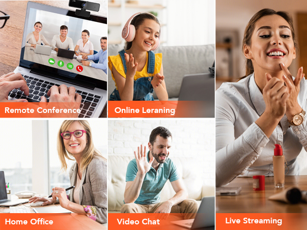 V11 2K Webcam for PC, 1080P 60FPS FHD Web Camera with Microphone&Privacy Cover, USB Plug&Play