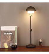 PSDSSHIIS Modern Table Lamp Cordless Portable Desk Lamp, 2700K Stepless Dimming Rechargeable Batt...