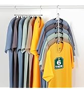 TOPIA HANGER Clothes Hanger Space Saving, 6 Tier Shirt Coat Hangers Space Saving No Bump Shoulder...