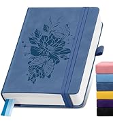 Lined Journal Notebook 365 Pages, A5 Leather Journals for Writing Women & Men, Hardcover Notebook...
