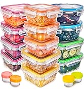 fullstar 34-Piece Plastic Food Storage Containers with Lids (17 Containers & 17 Lids) - Leakproof...
