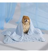 Bedsure Cooling Blanket for Small Dogs with Breathable Air-Core Fill Q-MAX>0.4 - Dog Cooling Mat ...