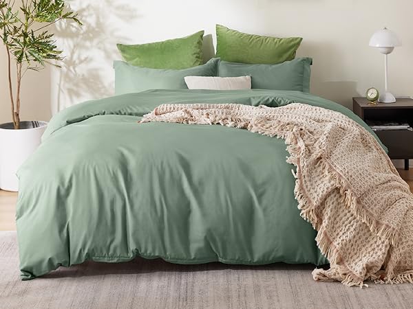 Bedsure Duvet Cover Soft Double Brushed Bedding Set for Kids Adults Zipper Closure NO Comforter