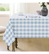 Maymiss Checkered Tablecloth Rectangle Gingham Table Cloths Waterproof Wrinkle Free Buffalo Plaid...