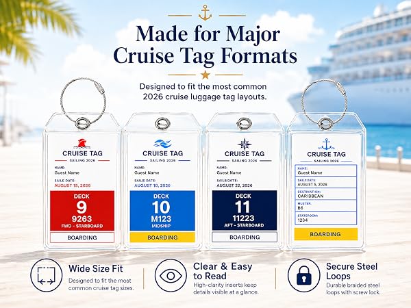 CRUISE LUGGAGE TAG HOLDERS