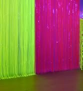 Mega-L Glow in The Dark Party Supplies, 3 Pack Neon Party Decorations 9.9 x 6.6 ft Fluorescent Ma...