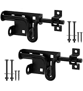 TRIPLE DEER Heavy Duty Sliding Bolt Gate Latch with Padlock Hole & Carriage Bolt, Slide Bolt Hard...