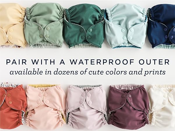 Pair Inners with a waterproof Outer. Available in dozens of adorable colors and prints.