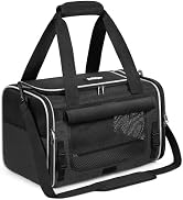 rabbitgoo Cat Carrier Soft, Pet Bag with Rollable Flap for Anxious Kittens, Travel Safe for Car A...