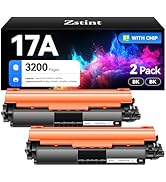 17A Black Toner Cartridge 2-Pack High Yield with Chip Replacement for HP 17A CF217A Toner Cartrid...