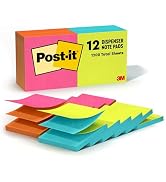 Post-it Pop-up Notes, 3x3 in, 12 Pads, America's #1 Favorite Sticky Notes, Poptimistic, Bright Co...