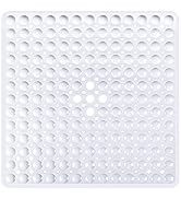 Naoloture Square Shower Bathtub Mat Non Slip, White 21x21 Inch, Soft Bath Mat for Shower with Big...
