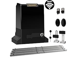 sliding gate opener automatic driveway motor complete kits solar power battery powered