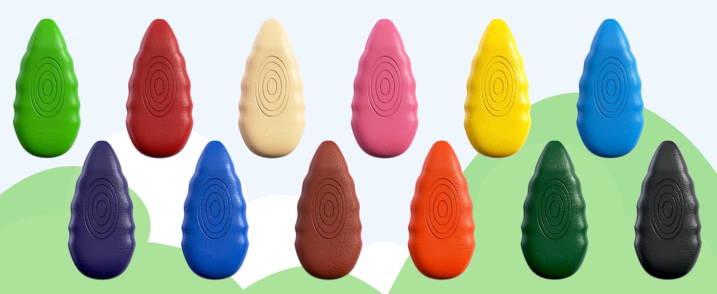 shaped crayons peanut toddler kids fun preschool baby toddlers unbreakable non toxic washable pencil