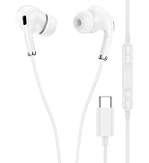 Wired Earbuds USB C for iPhone 17/16/15 Pro Max Plus Type C Headphones with Microphone & Noise Is...