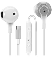 MAS CARNEY TH4 Wired USB Type C Headphones, USB C Earbuds, Earphones with Microphone for Samsung ...