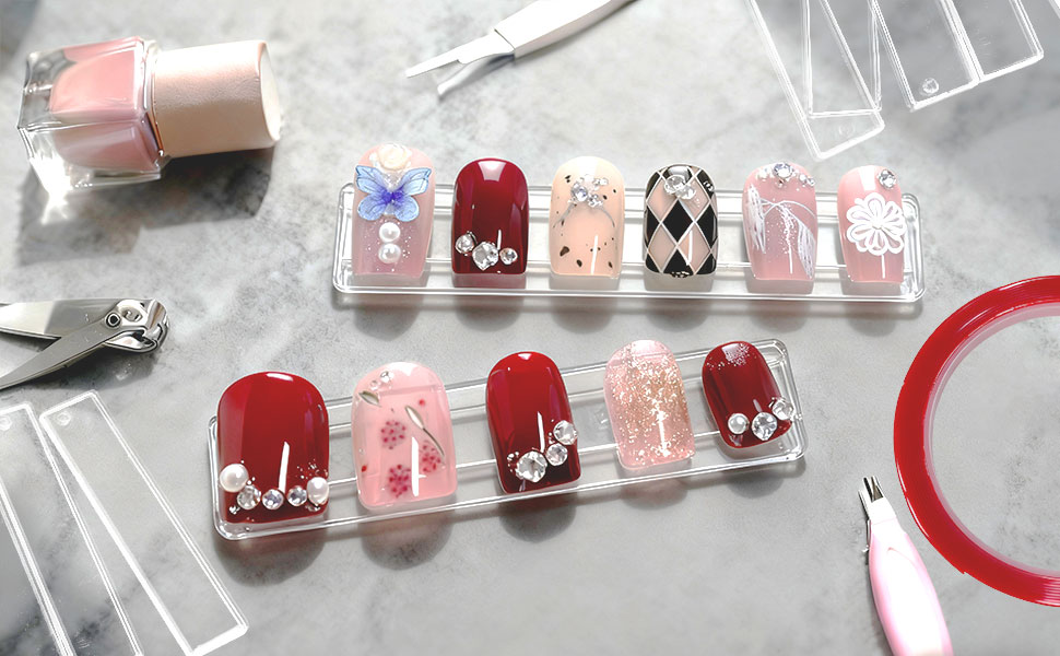 100PCS Transparent Acrylic Nail Art Display
