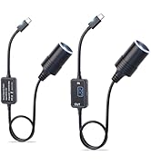 USB C Male to 12V Cigarette Lighter Socket Adapter: Max 36W USB C to 12V Adapter PD3.0 Type C to ...