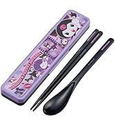 Kuromi Chopsticks and Spoon with Case- Kuromi's Pretty Journey - Authentic Japanese Design - Dura...