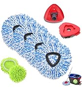 Microfiber Spin Mopping Refills Head for Oceda RinseClean 2-Tank System,1 Gray Mop Scrub Brush + ...