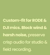 PhantAccy Microphone Windscreen for DJI Mic-2, Replacement Pop Filter & Wind Muff, Anti-Pop & Noi...