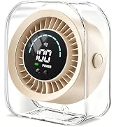 duludulu Desk Fan Small Quiet, Rechargeable USB Table Fan with Turbo Airflow, 100 Speeds LED Disp...