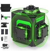 Housolution Laser Level, 3x360° 3D Cross Line Laser for Construction and Picture Hanging, 12 Gree...