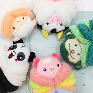 MURRI&MURRDI cartoon animal body scrubber for children
