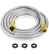 Rosy Earth Garden Hose 10 FT, 304 Stainless Steel Metal Water Hose, Heavy Duty Flexible Leader Ho...