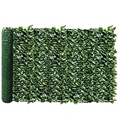 Windscreen4less Expandable Faux Privacy Fence Screen Fake Leaf Balcony Fencing and Vine Greenly U...