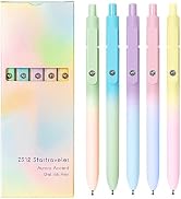 UIXJODO Gel Pens, 5 Pcs Black Ink Pens for Women, 0.7mm Medium Point Smooth Writing Pens with Sil...