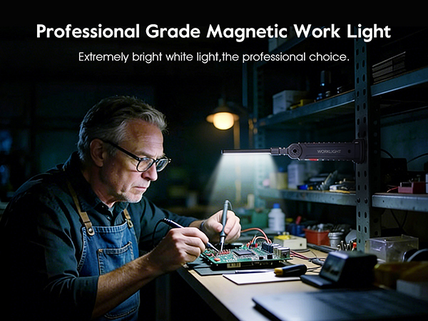 800lumens magnetic work light with USB rechargeable battery