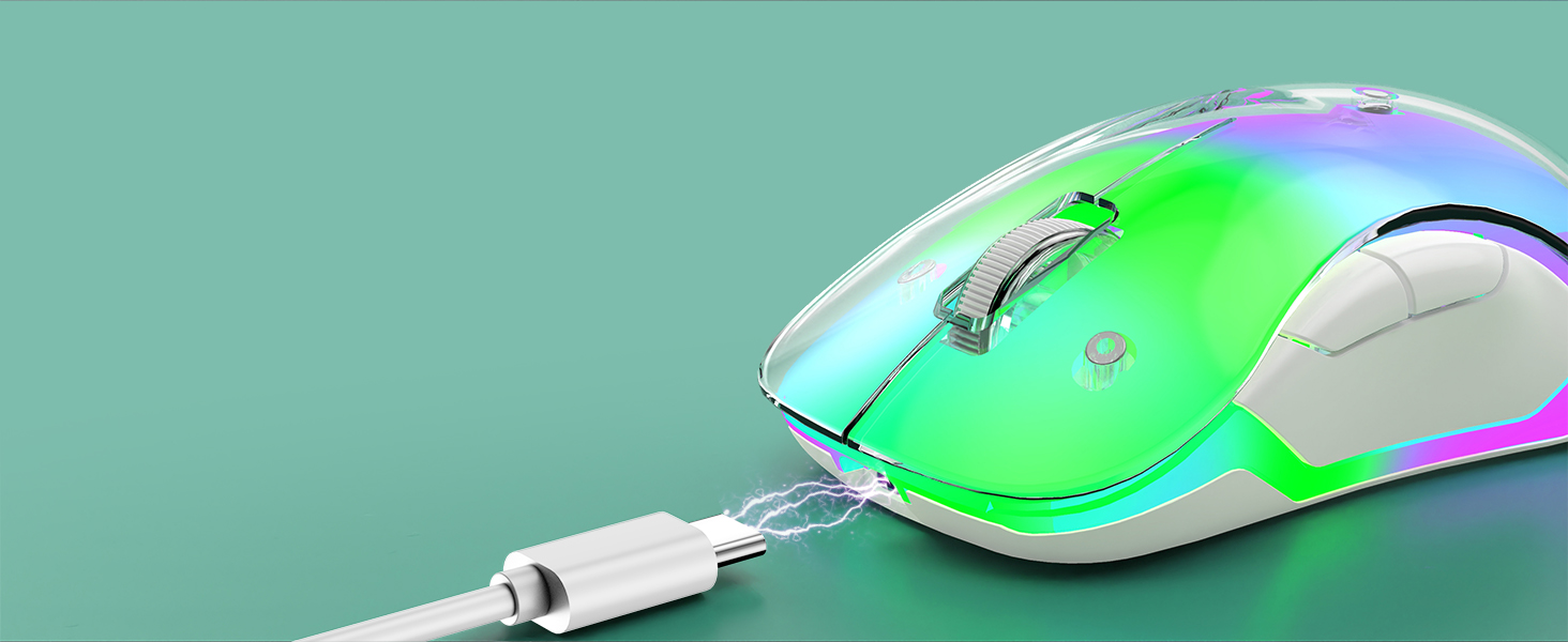 wireless mouse/rechargeable mouse/RGB wireless mouse green