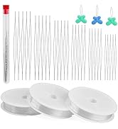 37Pcs Beading Needle Kits for Jewelry Making, Stainless Steel Big Eye Beading Needles, Beading Em...