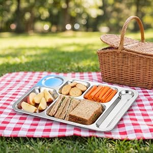 Rectangular Divided Dinner Tray